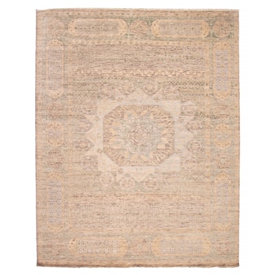 ECARPETGALLERY Hand-knotted Mamluk Light Grey Wool Rug - 12' x 15'