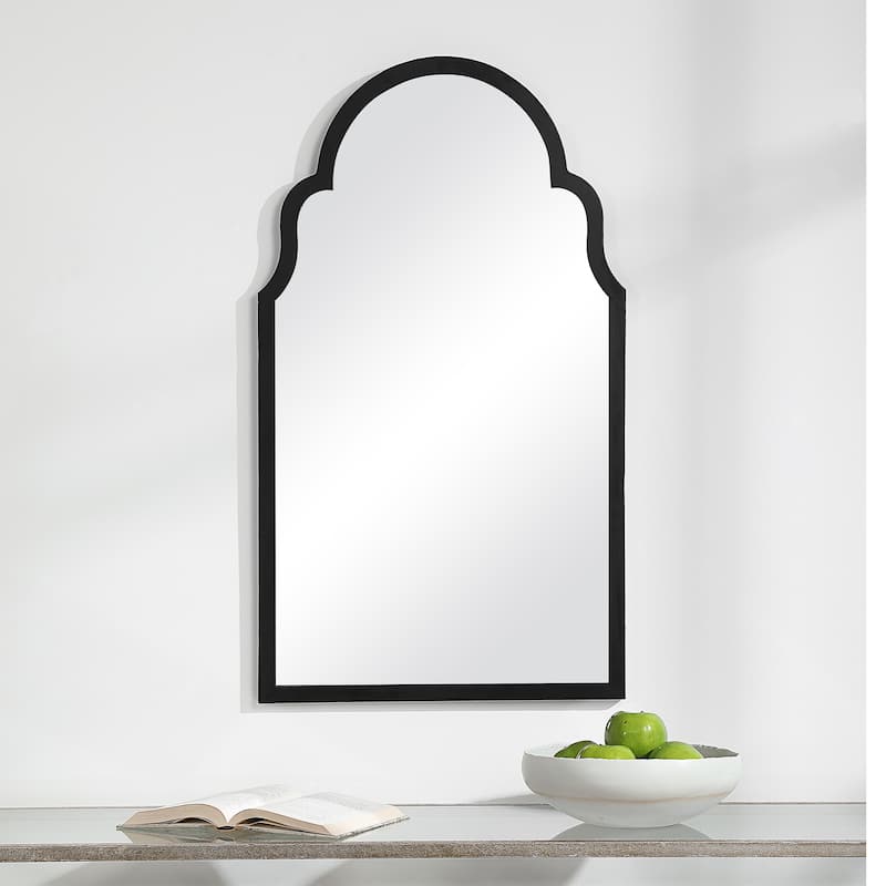 Porch & Den Arabesque Thin Frame Iron Wall Mirror