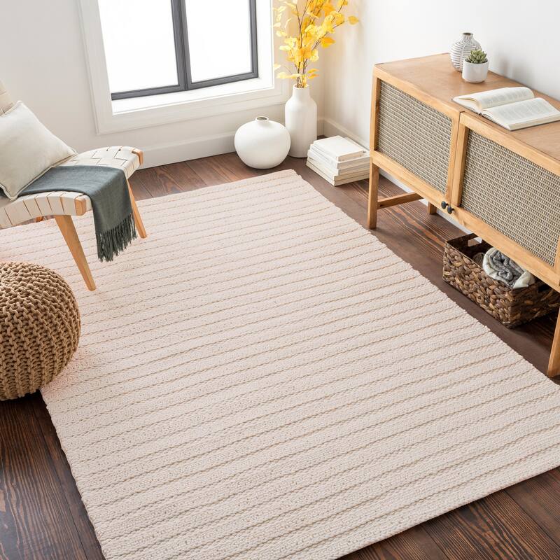 Strick & Bolton Carr Handwoven Viscose & Wool Area Rug - Off-White - 4' x 6'
