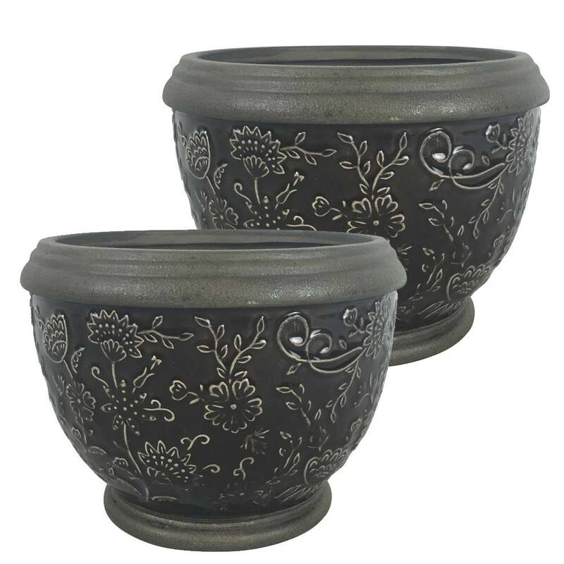 Southern Patio Gracie Planter - 8" Diameter (2-pack)