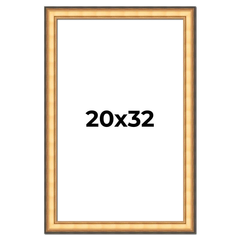 20x32 Frame Gold Plein Aire Solid Wood Picture Frame Width 2 Inches |