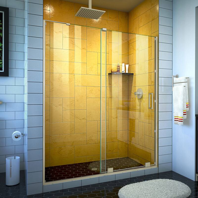 DreamLine Mirage-Z 56-60 in. W x 72 in. H Frameless Sliding Shower Door - 56" - 60" W - Brushed Nickel Finish