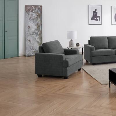 Thomas Grey Upholstered Modern Living Room Chair