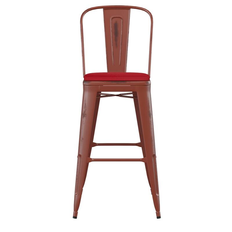 All-Weather Bar Height Stool with Poly Resin Seat