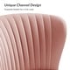 preview thumbnail 15 of 114, HULALA HOME Monica Modern Velvet Curved Tufted Back Loveseat with Metal Tapered Legs