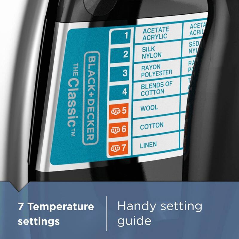 Black & Decker Classic Auto-Shutoff Iron with Aluminum Soleplate