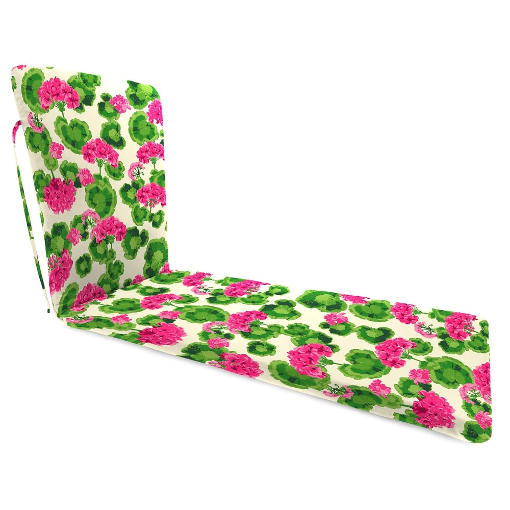 76" x 23" Outdoor Chaise Lounge Cushion with Ties and Loop - 76'' L x 23'' W x 3'' H