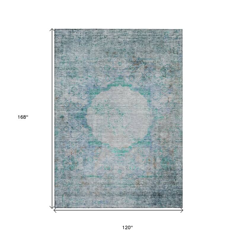 HomeRoots Oriental Traditional Rectangle Outdoor Rug