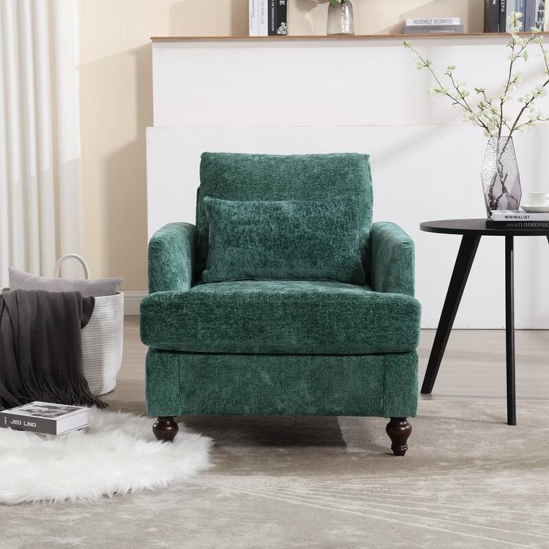Frame Armchair, Modern Accent Chair - Emerald