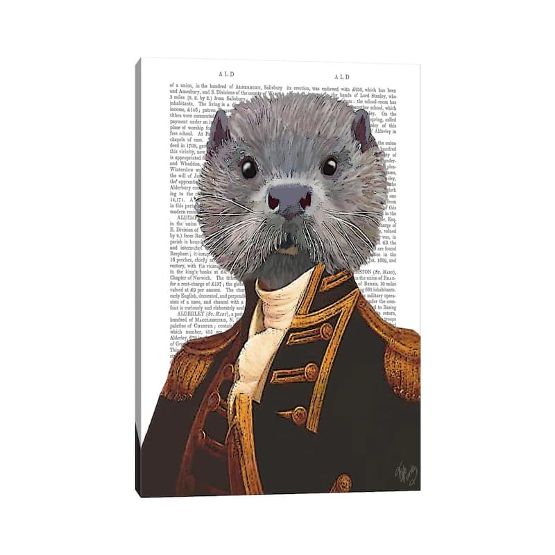 iCanvas "Captain Otter" by Fab Funky Canvas Print