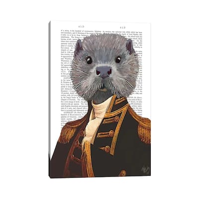 iCanvas "Captain Otter" by Fab Funky Canvas Print