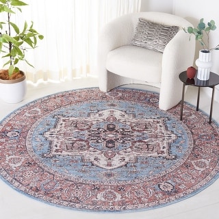 SAFAVIEH Riviera Machine Washable Slip Resistant Algimanta Oriental Rug