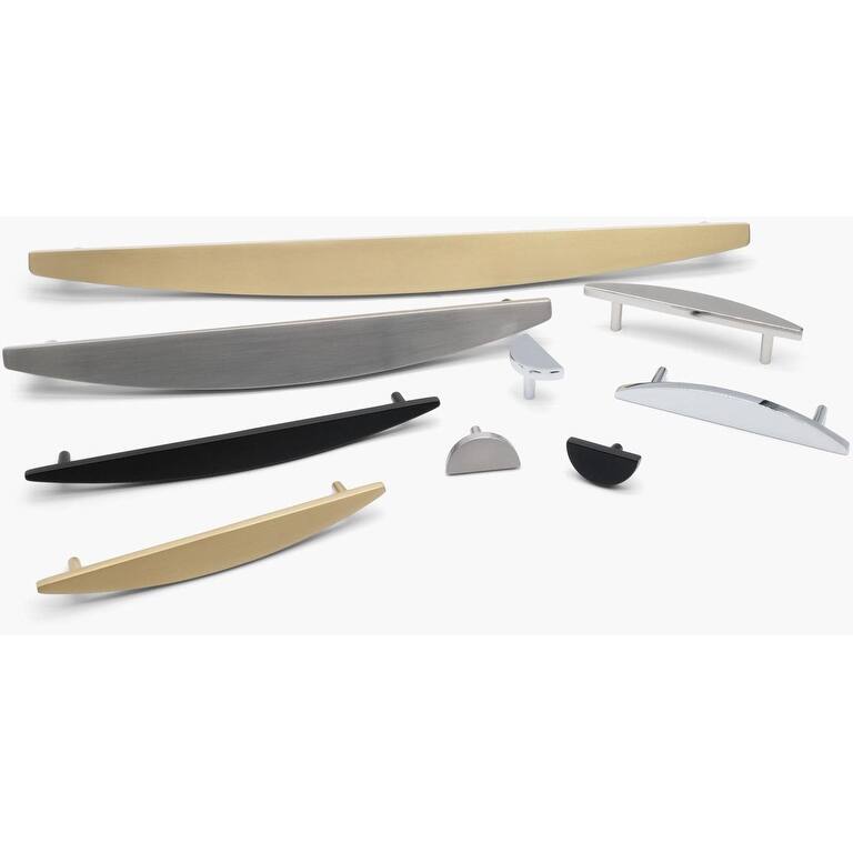 Hapny Home HM19 Half Moon 1-3/4" Designer Solid Metal Half Circle