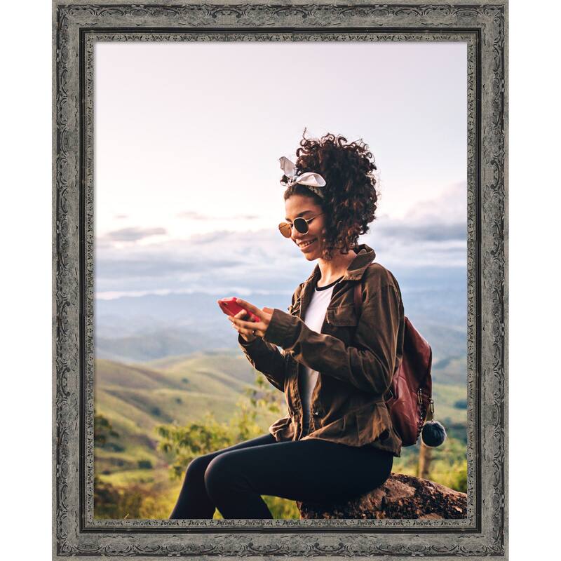 Filigree Picture Frame, Photo Frame - 22x28 - Filigree Matte Black