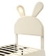 preview thumbnail 6 of 18, Twin Size Velvet Upholstered Platform Bed with Rabbit Shaped Headboard