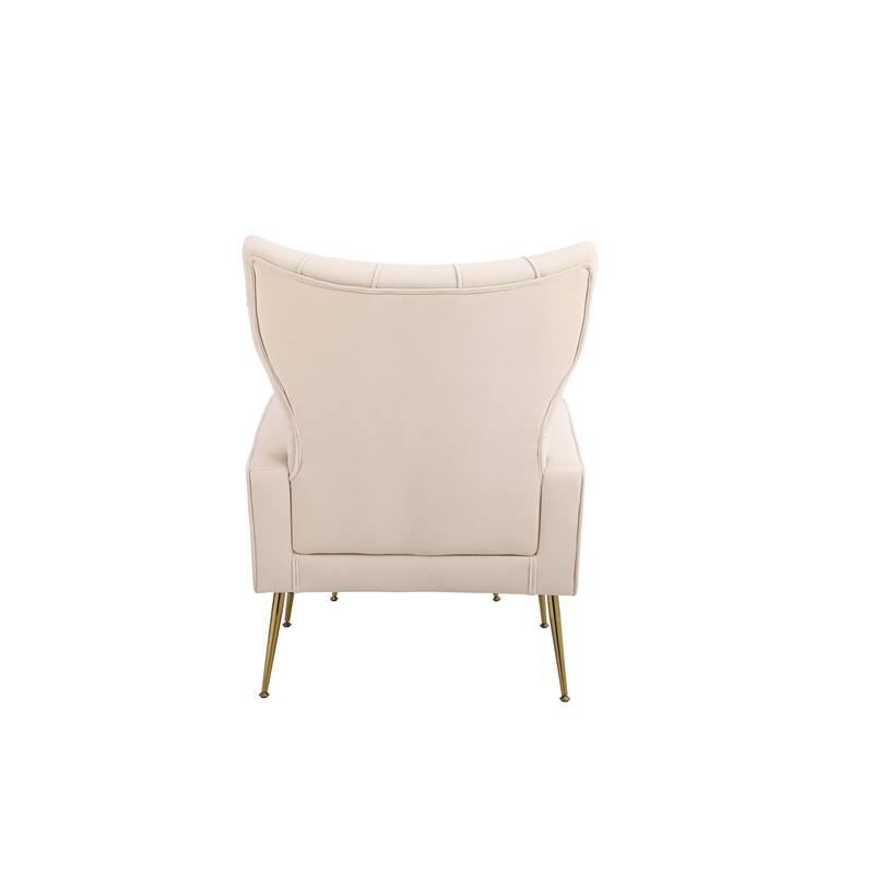 31.5" Velvet Button Tufted Arm Chair