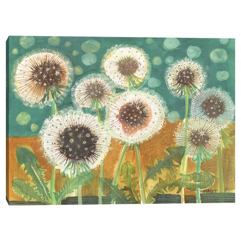 Dandelions in Field by Maret Hensick Canvas Art Print