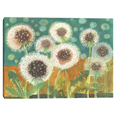 Dandelions in Field by Maret Hensick Canvas Art Print