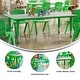 preview thumbnail 18 of 41, 23.625"W x 47.25"L Plastic Adjustable Activity Table-School Table for 6