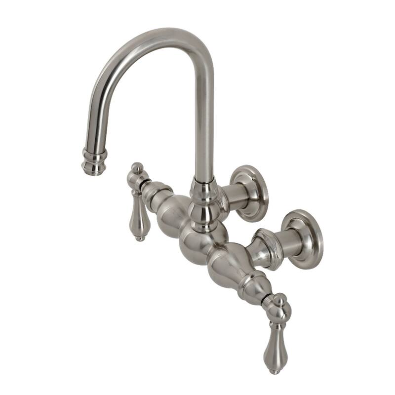 Kingston Brass Vintage Wall Mounted Clawfoot Tub Filler - Brushed Nickel
