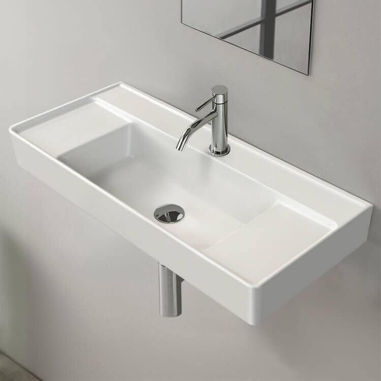 Nameeks CeraStyle 046500-U-One Hole Sharp 33-1/2" Rectangular Ceramic