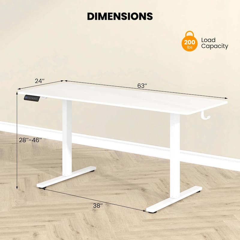 Height Adjustable Electric Standing Desk Extra Large Sit Stand Desk