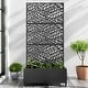 preview thumbnail 102 of 103, 72 in Metal Movable Planter Box with Trellis Privacy Screen Lockable Wheels Black-Rectangle - 72"x35"