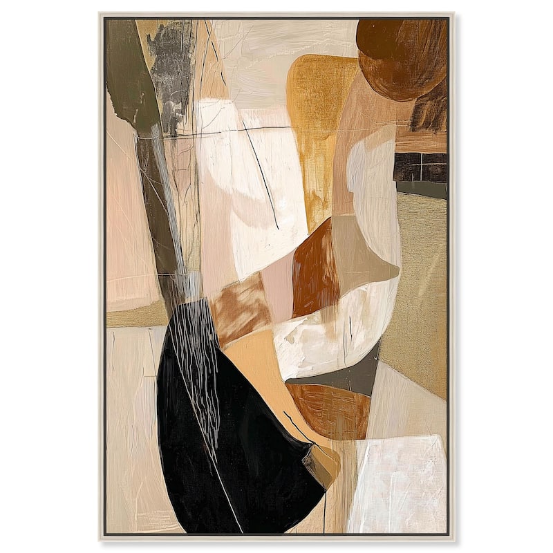 Tactile Depth II Canvas by Art Remedy - Silver - 36" x 54"