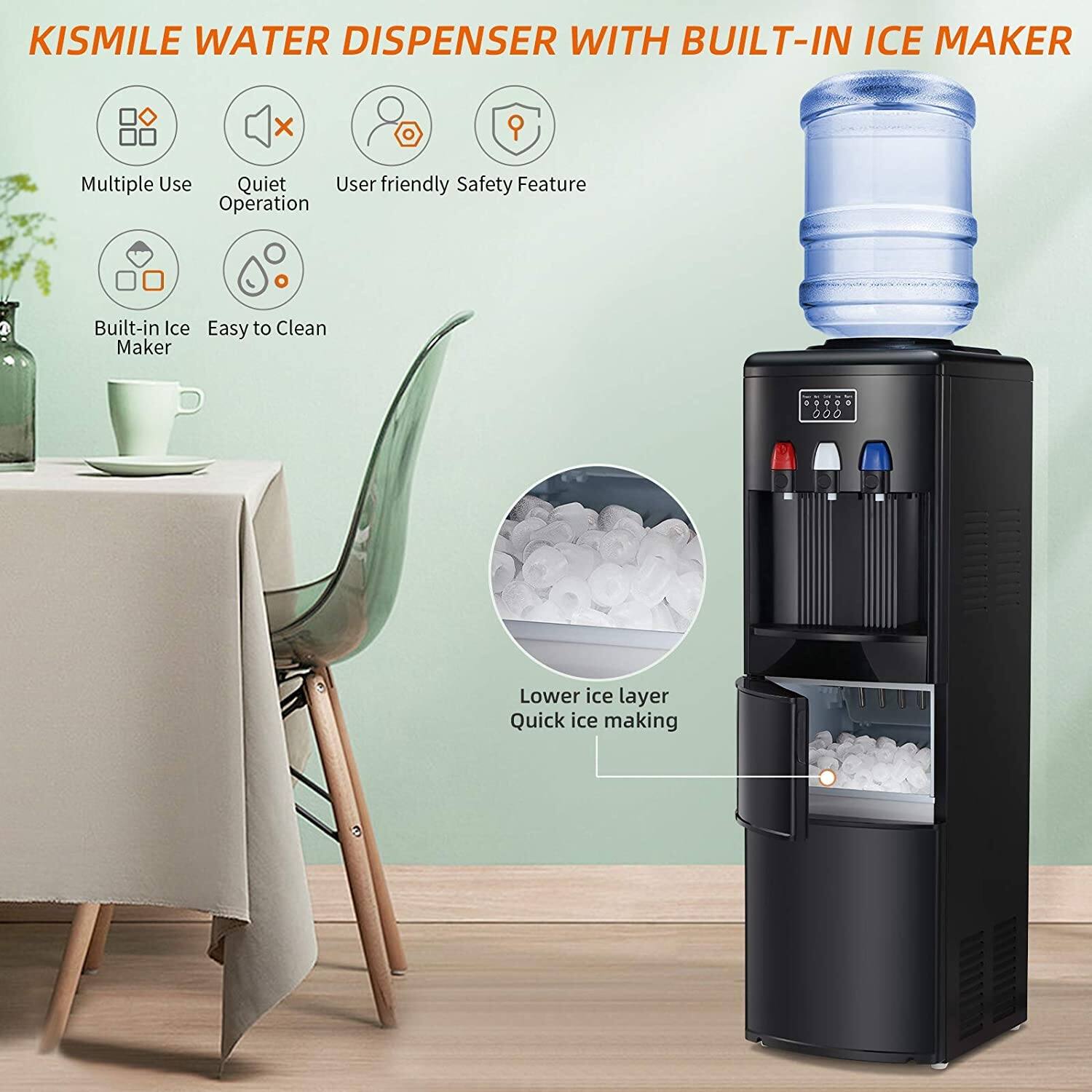 2in1 Water Cooler Dispenser with Builtin Ice Maker On Sale Bed