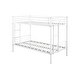 preview thumbnail 8 of 6, White Sturdy Metal Twin Over Twin Bunk Bed with Full-Length Guard Rails, Space-Saving Ladders