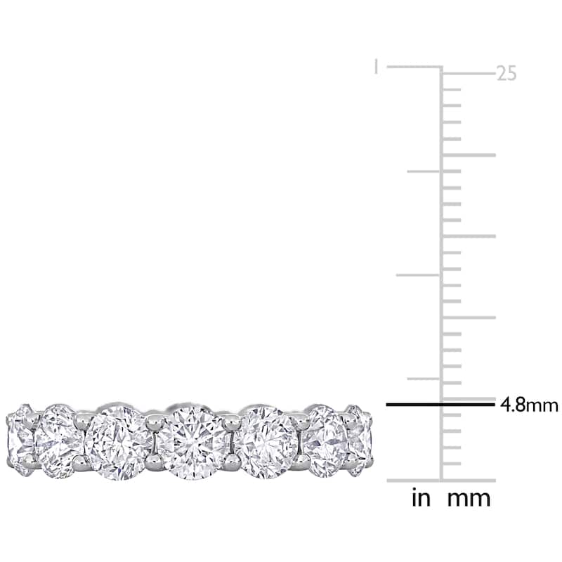 Miadora 6-3/5ct TDW Round-Cut Diamond Eternity Ring in 18k White Gold