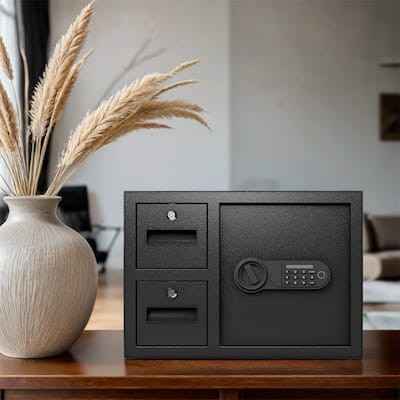 1.85 Cubic Feet Steel Security Safe and Lock Box w/Electronic Keypad