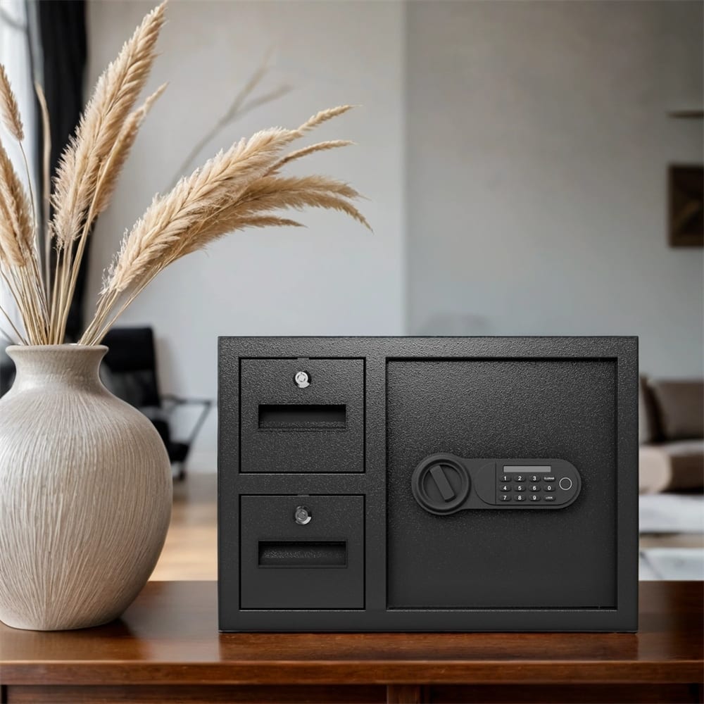 1.85 Cubic Feet Steel Security Safe and Lock Box w/Electronic Keypad
