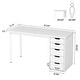 preview thumbnail 6 of 36, 47-inch Computer Desk with 5-drawer, Wood and Metal Writing Desk for Study Living Room