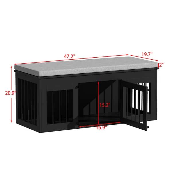 Photo inspiration: Fresh Look at Chic Pet Haven Luxe Wooden Dog Crate Designer Home Bench