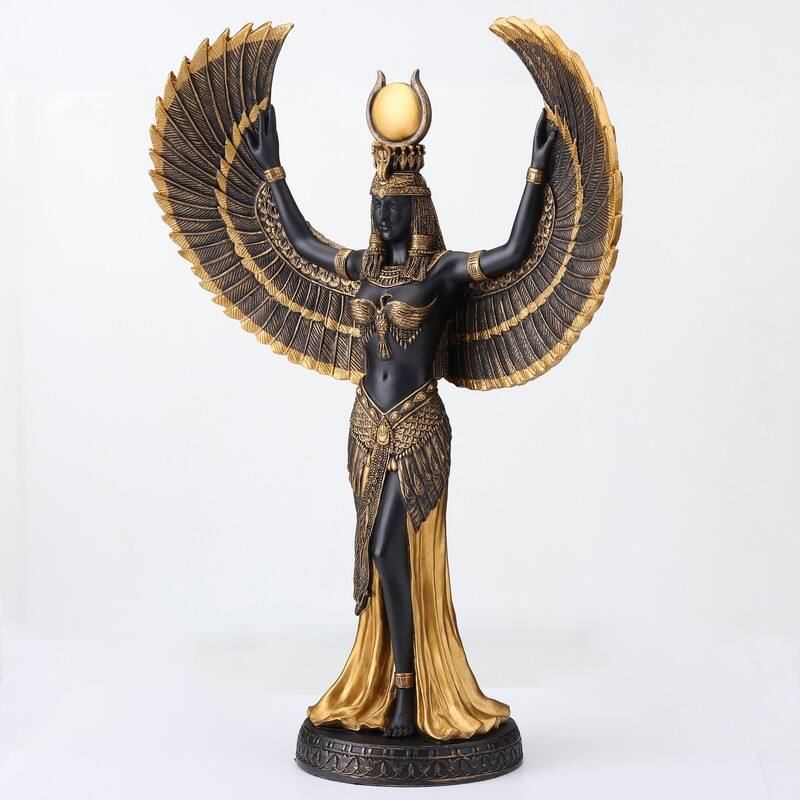 13.39 inches Height Polyresin Isis the Egyptian Goddess of Magic and Wisdom Multicolor Finish Figurine