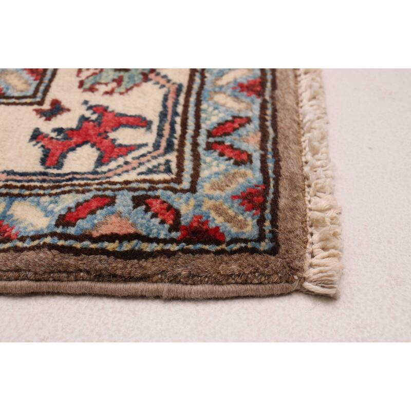 ECARPETGALLERY Hand-knotted Uzbek Ghazni Taupe Wool Rug - 2'8 x 9'7