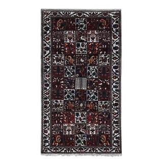 Shahbanu Rugs Sangria Red, Hand Knotted, Pure Wool, Baktiarjoon Garden ...