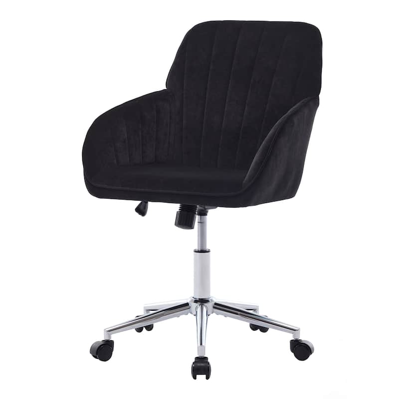 Adjustable Velvet Office Chair Ergonomic Swivel Chair with Backrest
