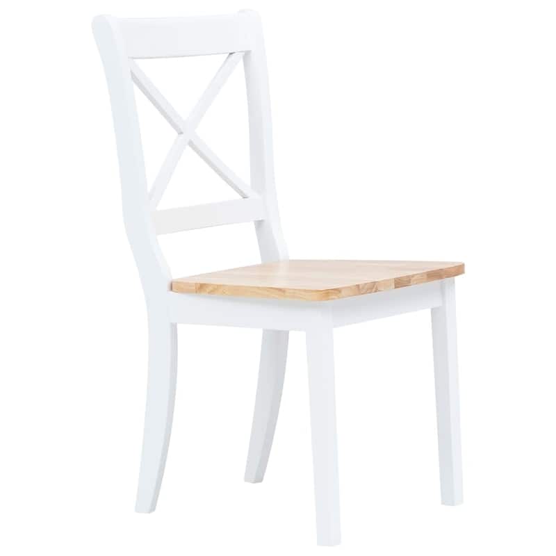 vidaXL 2/4x Dining Chairs Solid Wood Rubber Dining Room Chair Multi Colors - 17.9" x 20.5" x 35.4"