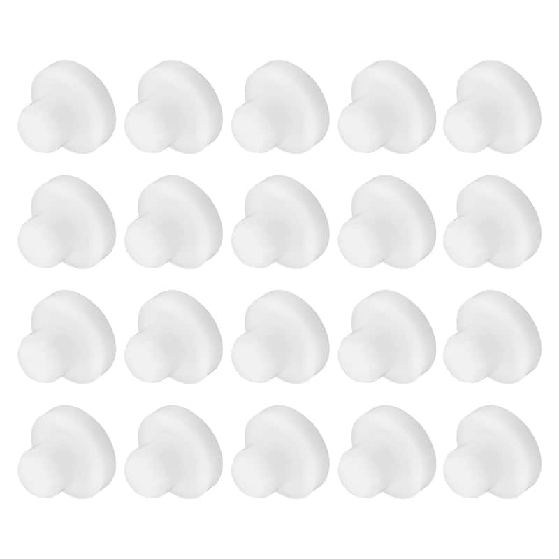 20PCS Silicone Plugs, Salt Shakers Solid Sealing Stopper, White