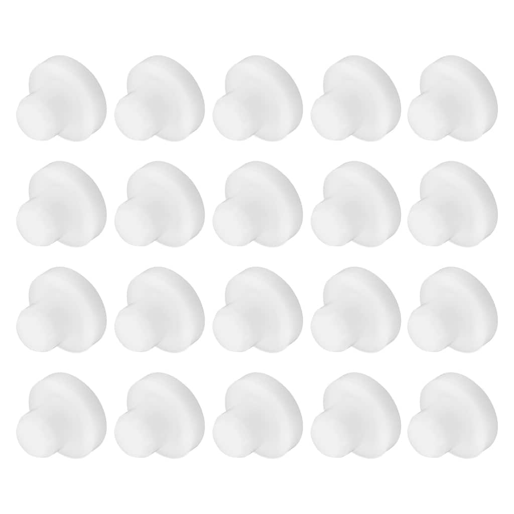 20PCS Silicone Plugs, Salt Shakers Solid Sealing Stopper, White