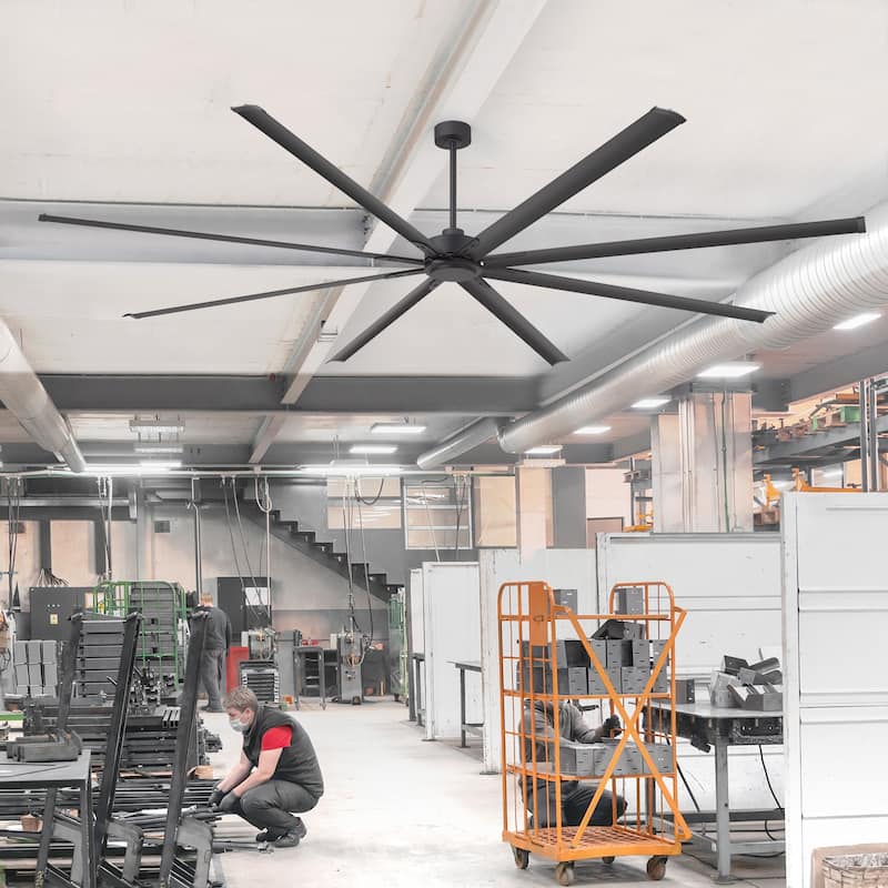 72"/84"/96"/120"/144" Extra Larger HVLS Commercial Ceiling Fan with Remote and Aluminum Blades