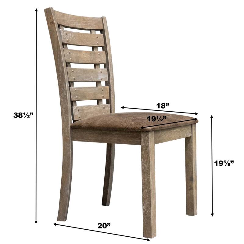 Set of 2 Dining Chairs Distressed Design
