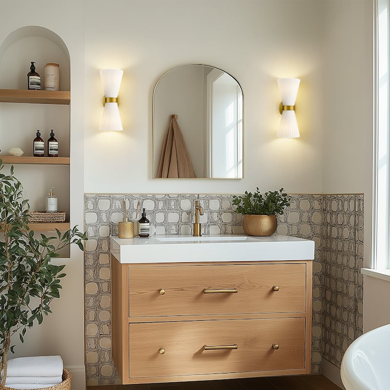 2-Light Wall Sconce, Bathroom Vanity Light