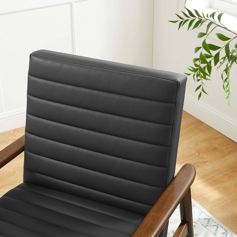 Jensen Vegan Leather Accent Chair in French Oak Tan