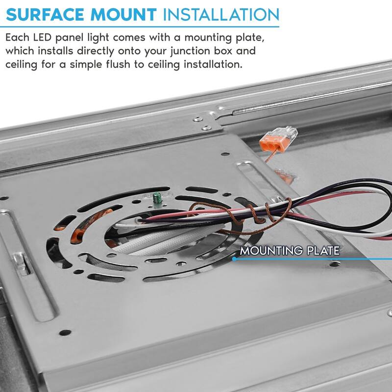 LUXRITE 1x4 FT. Slim Surface Mount Panel Light 5CCT Dimmable 3300/4400/5500 Lumens 30/40/50W Edge Lit 2 Pack