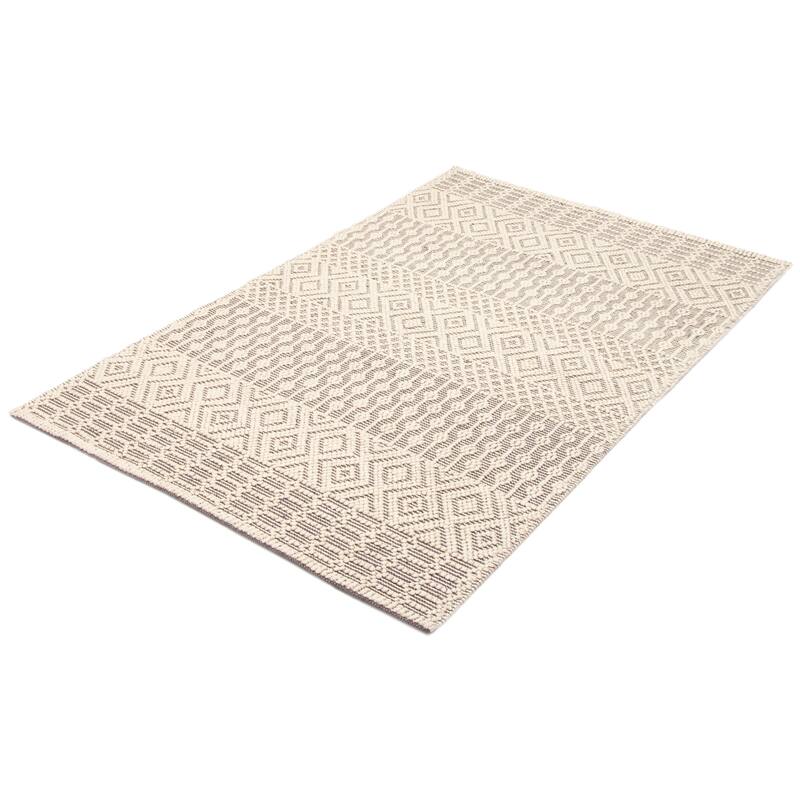 ECARPETGALLERY Braid weave Sienna Cream Wool Rug - 5'2 x 8'0