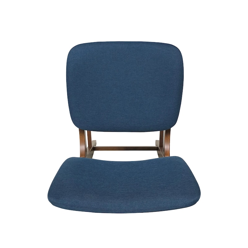 Mid-Century Modern Bar Stools With Soild Rubber Wood Frame, Set Of Two