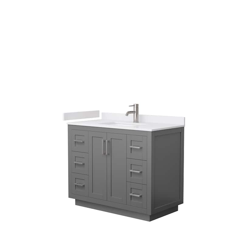 Miranda Single Vanity Set, Cultured Marble Top, No Mirror